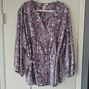 Terra & Sky Multicolor Paisley Blouse